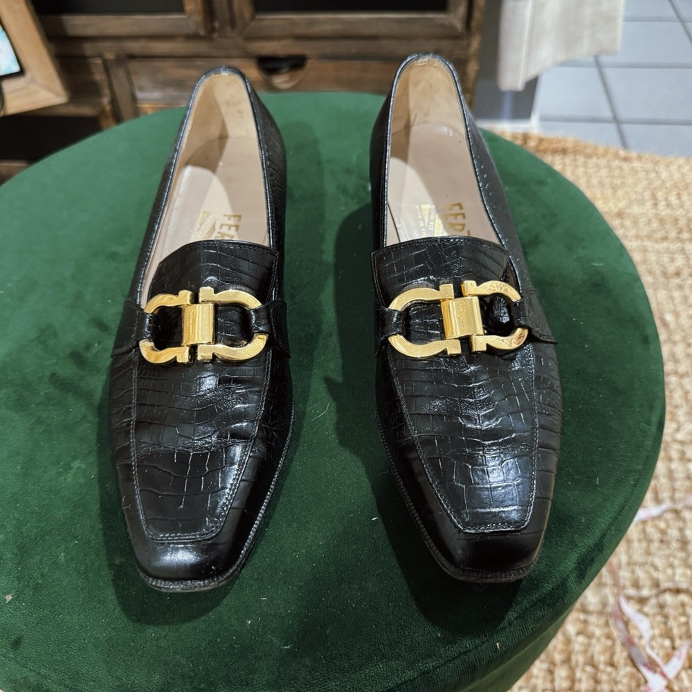 Authentic Ferragamo Leather Shoes